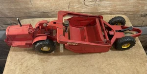 Heiliner model toys red Vtg. pressed steel earth mover truck scraper Pan Dump - Picture 1 of 16
