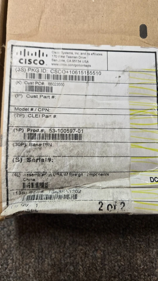 Cisco 53-100597-01 Mounting Bracket for IR829M-LTE-EA-BK9 NEW - Image 1 of 1