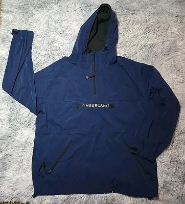 VTG Y2K Timberland Performance 1/4 Zip Anorak Jacket XL Blue Gorpcore EUC - Image 1 of 4