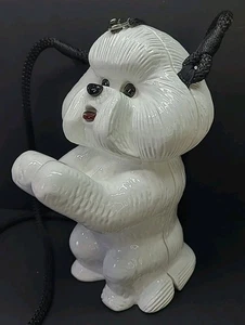 READ Timmy Woods Bichon Friese White Dog Purse  - Picture 1 of 19