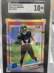 2023 Panini Donruss Optic Bijan Robinson Rated Rookie Holo Prizm #206 SGC 10 - Bild 1 von 2