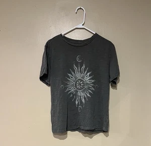 Lucky Brand Spiritual Boyfriend Crew Gray T Shirt Sz Large Graphic - Picture 1 of 6