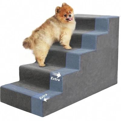 ZEF-Escaleras para perros pequeños, escalones para perros para cama alta y sofá, fo de alta densidad Foto 1 de 4