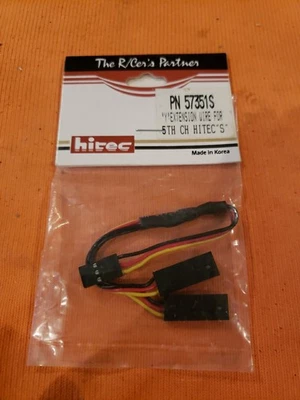 Hitec Parts  - PN 57351S Extension Wire For 5th Ch Hitec "S" - Y-Harness - New - Image 1 of 4