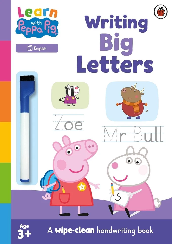 Learn With Peppa: Writing Big Letters: Wipe-Clean Activity Book by Peppa Pig Pap - Image 1 of 1