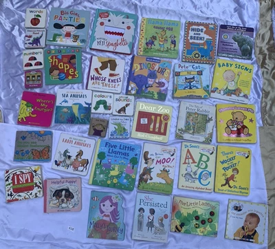 Lot of 35 Board Books For Children Toddler Preschool Daycare Babies Library - Image 1 of 4