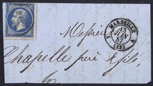 REF A100- N°:22  VARIETE oblitéré cachet a date sur piquage décalé et plus petit - Picture 1 of 1