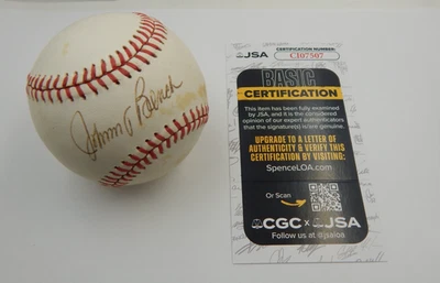 Johnny Bench SIGNED AUTOGRAPHED  National  League BASEBALL!  Spot JSA Certified - Image 1 of 4