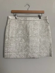 NEU J. CREW "Origami" Faux Wickel Minirock Champagner Matelasse Damen B4754 - Bild 1 von 12