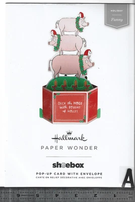 PAPYRUS, HALLMARK, BURGOYNE ( x ) - $0 shipping 1 embellished Christmas Card