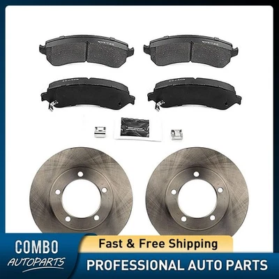 Front Disc Brake Rotors + Brake Pads for Chevrolet C3500HD 6.5L 1996-2002 - Image 1 of 4
