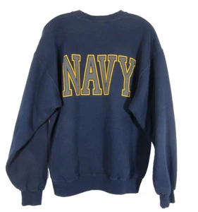 Vintage US Navy Crewneck Sweatshirt SOFFE 2 Sides Men LRG Made USA Big Graphic - Bild 1 von 7