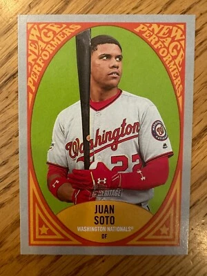 2019 Topps Heritage Juan Soto New Age Performers Insert Card #NAP-15 NY Yankees - Image 1 of 2