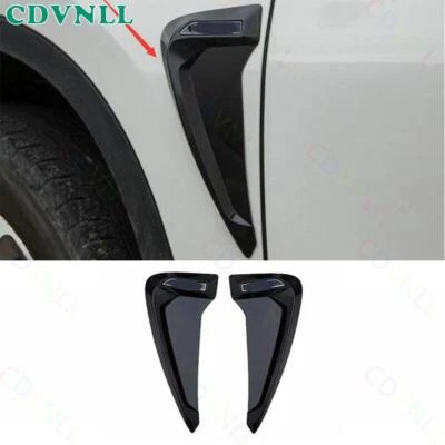 Para BMW X5 X6 2008-2013 Negro Brillante Guardabarros Lateral Coche Ventilación Aire Salida Cubierta 2 Piezas Foto 1 de 4