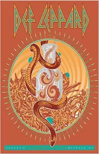 Poster concerto Def Leppard Buffalo 2022 11 x 17 incorniciato - Foto 1 di 2