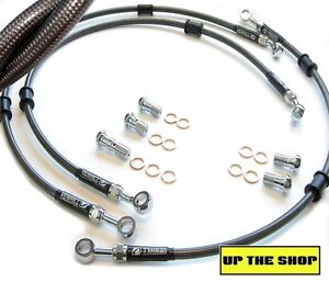 Details about   TRIUMPH TRIDENT 900 1991-98 VENHILL F&R s/steel braided brake lines hoses Race 