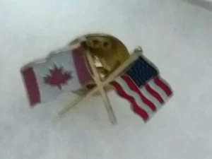 Zwei (2) Anstecknadeln USA Flagge und Kanada Flagge - Bild 1 von 2