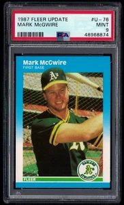 1987 FLEER UPDATE #U-76 MARK MCGWIRE - OAKLAND A's - PSA 9 MINT #48968874 - Picture 1 of 2
