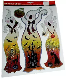 HALLOWEEN Window Clings SCREAMING GHOSTS WAVING THEIR ARMS - Bild 1 von 1