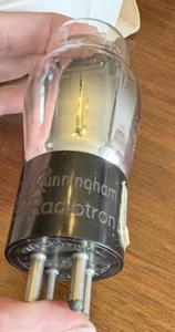 Vintage RCA Cunningham 12A Chrome Plate ST BOTTLE GLOBE NOS Engraved - Picture 1 of 11