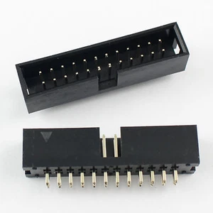 50 piezas 2,54 mm 2x12 pines 24 pines recto macho envuelto cabezal de caja de PCB IDC zócalo - Imagen 1 de 6
