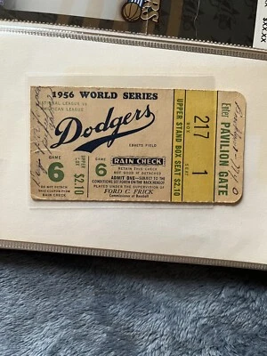 杰基·罗宾逊决赛命中(步行单赢)1956年世界系列通用赛通用赛6票 — 第 1/2 张图片