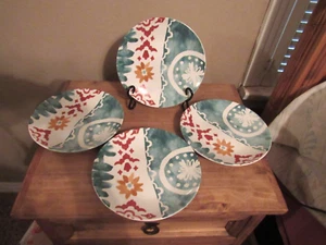 Tia Mowry Salad Plates -4 - Spice Pattern - New - Picture 1 of 3