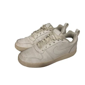 Nike Court Borough Low Triple White Leather Sneakers 844905-110 Size US 8 UK 5.5 - Picture 1 of 5