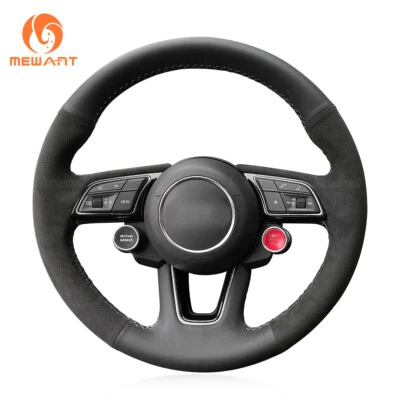 Leather Suede Car Steering Wheel Cover for Audi A3 A4 A5 S3 S4 S5 RS 4 2015-2022 - Image 1 of 4