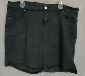 Shorts Size 24W Womens Black Jean
