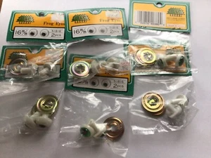 Vintage Lot of 6 Pairs of Frog Eyes for Ceramics or  Crafts NOS Green, White - Picture 1 of 3