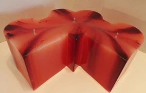 LOVE HEART 3 heart Candle scented , 3 wick 8 1/2' wide x 3" tall - Picture 1 of 1