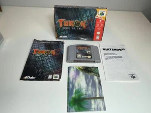 Turok 2 Seed of Evil N64 Nintendo 64 Complete Game w Poster - Box Crushed - Picture 1 of 9