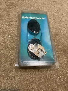 Vintage Hilco SunClips braun Ellipse 48 mm polarisiert Unisex Clip on Sonnenbrille - Bild 1 von 2