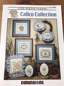 Calico Collection DIMENSIONS Cross Stitch Pattern Leaflet #182 Lynn Parker 1990 - Picture 1 of 3