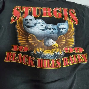 Maglietta Sturgis Black Hills Rally 1999 Vintage Taglia M - Foto 1 di 4
