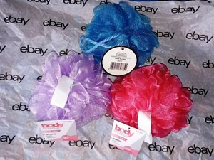 nuevo Lote de 3 Esponja de Baño Suave Beneficios Corporales Imagen Corporal, Rosa, Azul y Morado - Imagen 1 de 5