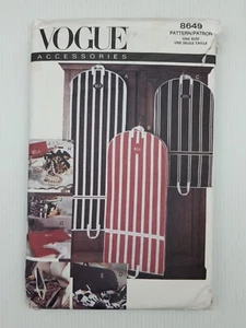 Vogue Sewing Pattern 8649 Travel Accessories Garment Bag Toiletry Laundry Uncut - Picture 1 of 2