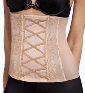 MAIDENFORM Lace Waistnipper Nude Firm Control Waist Cincher Womens S M L XL 2XL - Picture 1 of 7