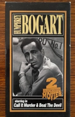 Bogart CALL IT MURDER & BEAT THE DEVIL used VHS Collector's Edition 2 Movies - Image 1 of 4