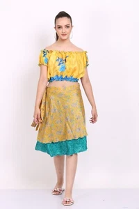 Mujeres Talla Grande Arte Seda Mágica Envolvente Falda 03 un. Mezcla Playa Verano Estampado Falda - Imagen 1 de 15