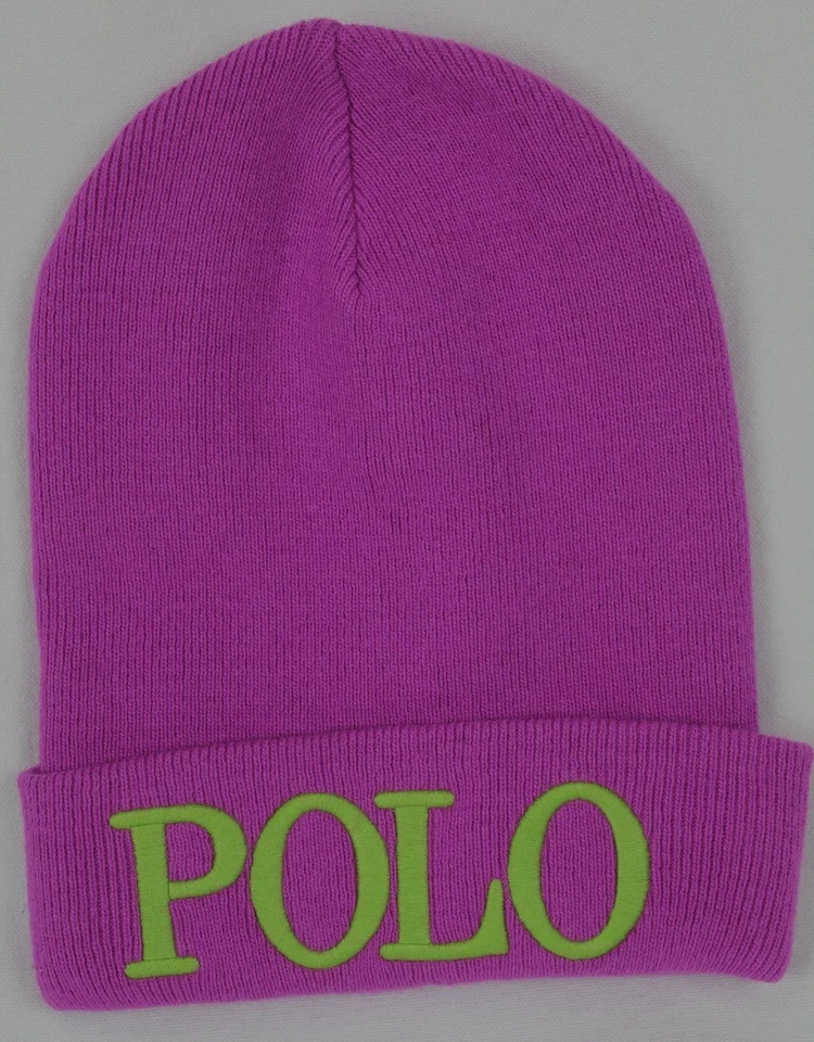 Polo Ralph Lauren Gorro Púrpura Verde Lima Polo Logo Nuevo con Etiquetas Foto 1 de 1