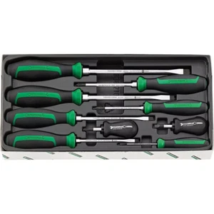 NEW STAHLWILLE DRALL+ 9PC SCREWDRIVER SET W/ HEX BOLSTER 4693 96469315 - Picture 1 of 1