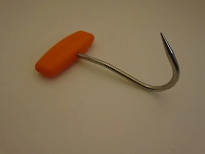 DEXTER RUSSELL USA Dexter Barr 4 inch Boning Hook Orange Centered Flat Handle 1/4 in diameter T325