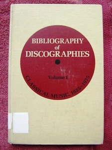 Michael Gray Gibson BIBLIOGRAPHY OF DISCOGRAPHIES 1925-1975 V 1 LP Vinyl Record - Picture 1 of 6