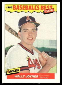 1986 Fleer Baseball's Best Sluggers vs. Pitchers Wally Joyner Rookie California - Picture 1 of 2