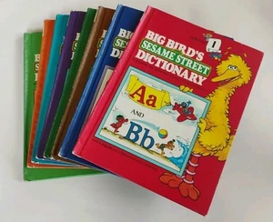 Big Bird's Sesame Street Dictionary Books #1-8 A-Z Complete Set 1981 Hardcover - Picture 1 of 10