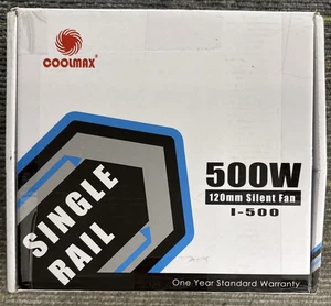 Coolmax I-500 500W 120mm Silent Fan New In Box - Picture 1 of 4