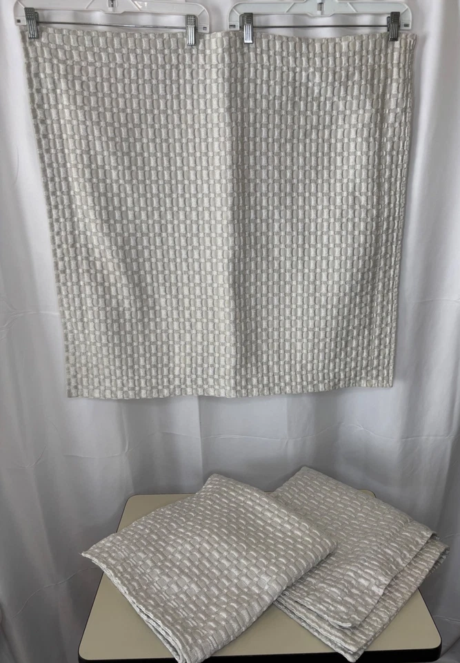 Hotel Collection Moderno Geométrico Euro Sham Set De 3 Fundas IRERWORKS Crema Marfil Foto 1 de 4