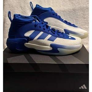Adidas Exhibit Select 2.0 Mid Tea White/Blue Basketball Shoes Size 9 NIB - Picture 1 of 2
